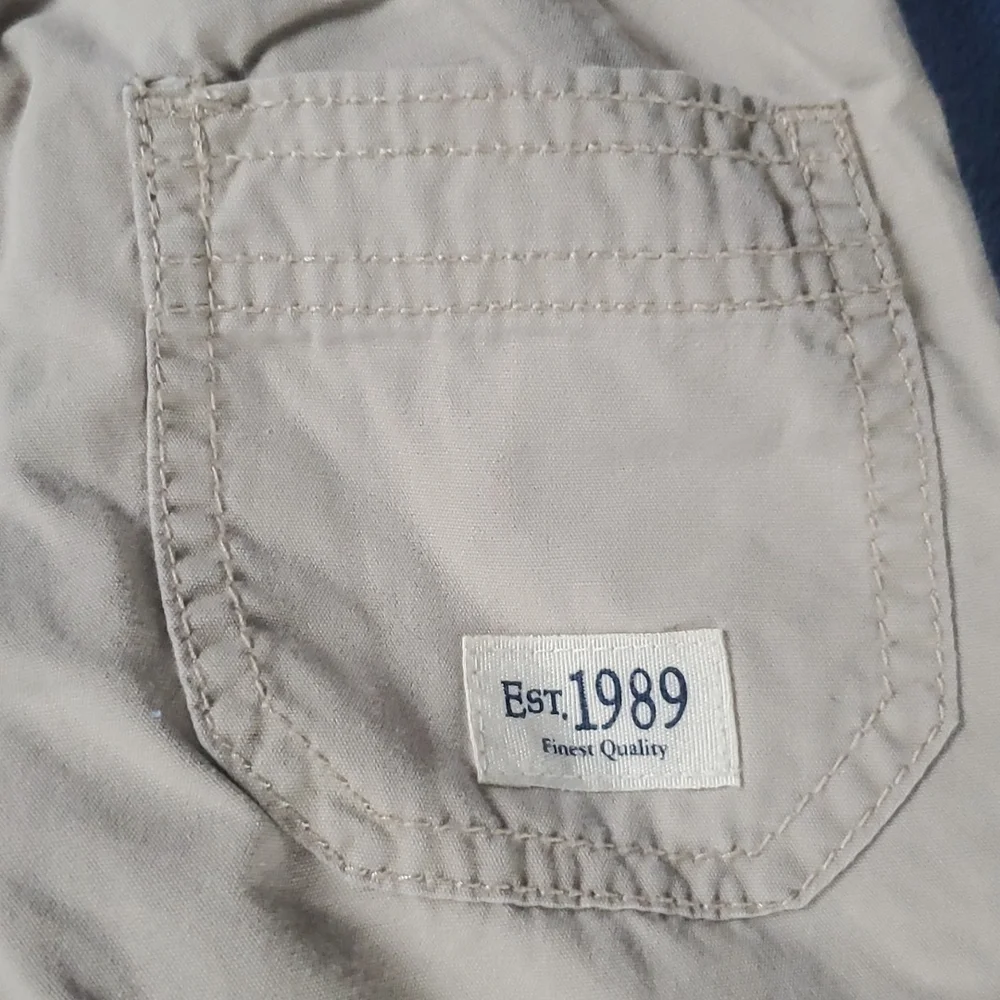 The Children's Place 2 in 1 Convertible Pants/Shorts Khaki Size 9-12 Months